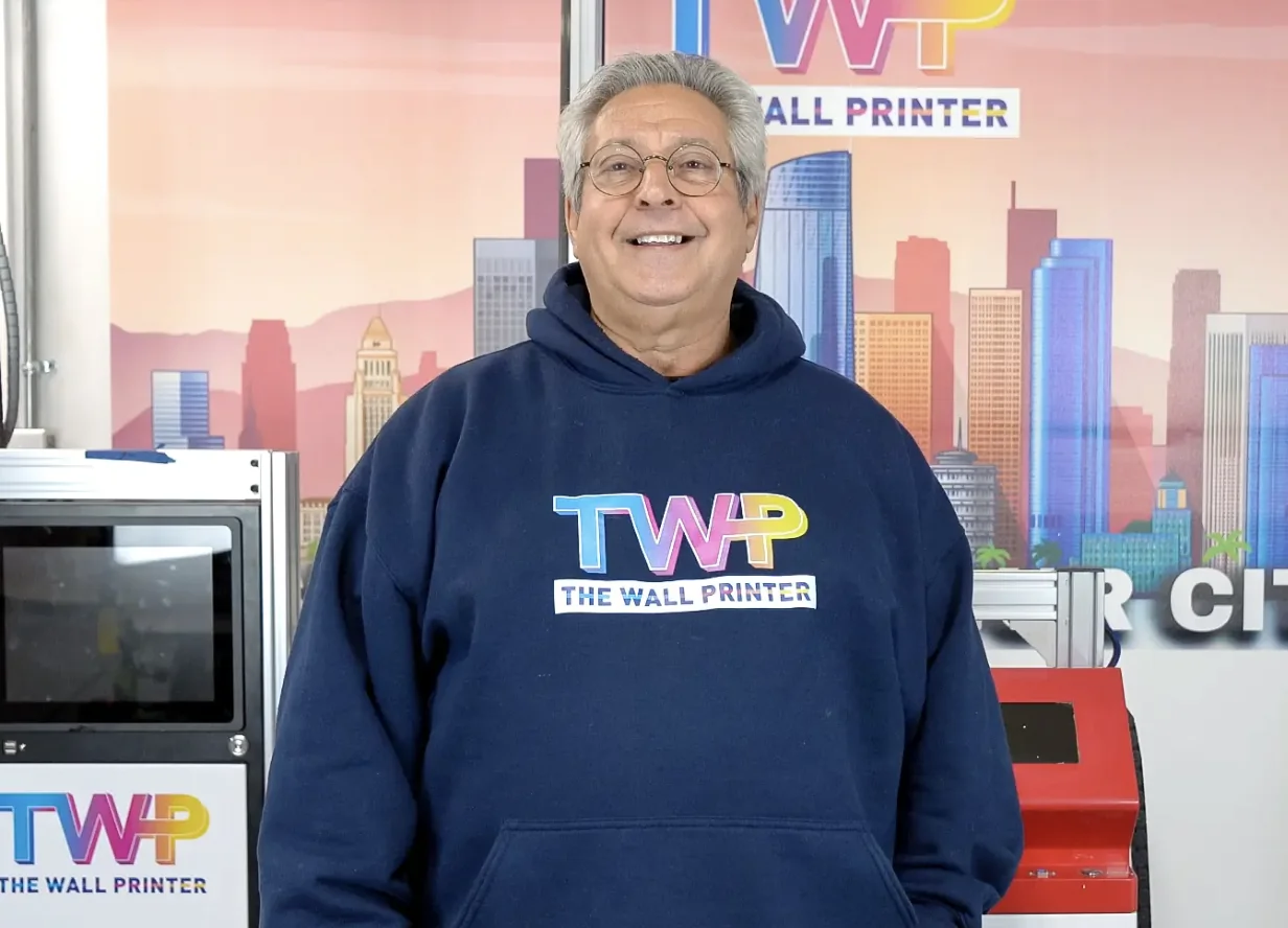 Paul Baron, founder of The Wall Printer, at company headquarters in Wilmington, North Carolina
